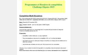 Compétition challenge Oignies